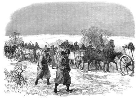 The War in Schleswig: wounded Austrians...after the battle of Over-Selk..., 1864. Creator: Unknown.