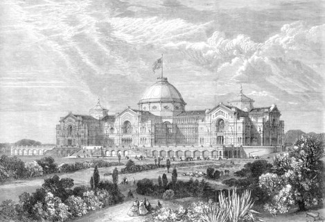 Building proposed to be erected in the Alexandra-Park, Muswell-Hill, 1864. Creator: Mason Jackson.