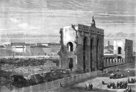 Ruins of the Great Exhibition Building of 1862, (1864). Creator: Unknown.