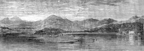 The Bay of Finlarig, Loch Tay, Perthshire, with the mausoleum of the Breadalbane family, 1862. Creator: Unknown.