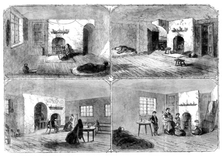 The Cotton Famine: dwellings of Manchester operatives, 1862. Creator: Unknown.