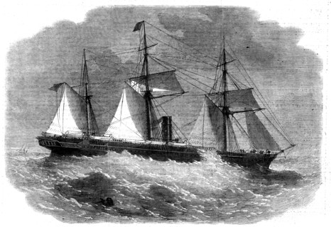 The Peninsular and Oriental Steam Company's new ship Poonah, 1862. Creator: Unknown.