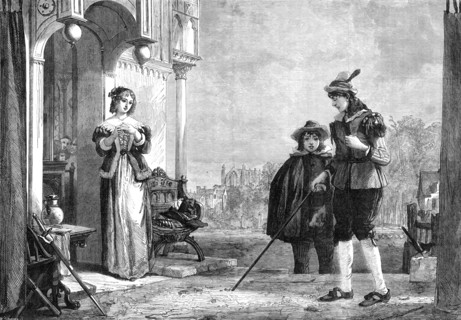 Master Slender and Anne Page, by Sir Augustus W. Callcott, R.A.,...South Kensington Museum, 1864. Creator: W Thomas.
