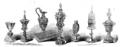 The Loan Collection, South-Kensington: Chalice, cups, ewer, pyx, 1862. Creator: Unknown.