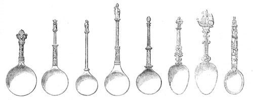 The Loan Collection, South-Kensington: Silver and silver-gilt spoons, 1862. Creator: Unknown.