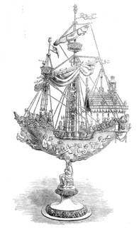 The Loan Collection, South-Kensington: Silver parcel-gilt nef, 1862. Creator: Unknown.