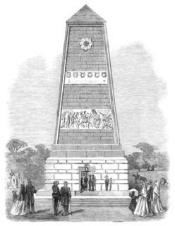 Monument on the battle-field of Magenta, erected by the people of Lombardy..., 1864. Creator: Unknown.