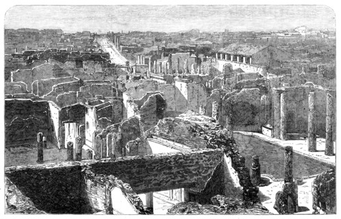 Recent discoveries in the buried city of Pompeii: general view of the excavations, 1864. Creator: Unknown.