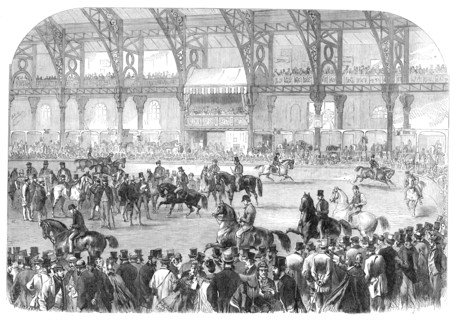 The Horse Show in the Agricultural Hall, Islington, 1864. Creator: Mason Jackson.