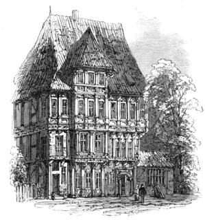 Brunswick:old houses near the cathedral, 1864. Creator: Unknown.