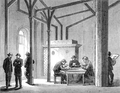 Paris Demolitions - heating-room, 1864. Creator: Unknown.