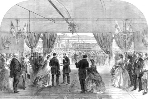 Festival at Hartford Mill, Oldham, given by Mr. Platt to 8000 of his workpeople, 1864. Creator: Unknown.