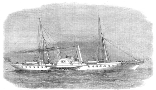 The new imperial steam-yacht, Taliah, built for the Sultan, 1864. Creator: Smyth.