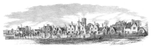New Almshouses at Watford erected by the Salters’ Company of London, 1864. Creator: Unknown.