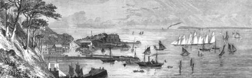 Torbay Regatta: the schooner-yachts starting from Torquay, 1864. Creator: Unknown.