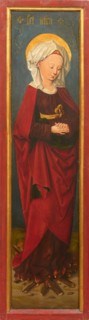 Wing of a triptych: Saint Afra at the stake, c. 1497. Creator: Master of Augsburg (active ca 1497).