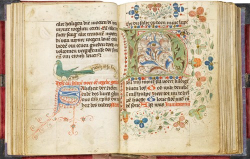 Prayer book. German manuscript on parchment with initials decorated with flowers, c.1425. Creator: Anonymous master.