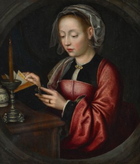Mary Magdalene Reading, c. 1520. Creator: Master of Bruges (active ca 1520).