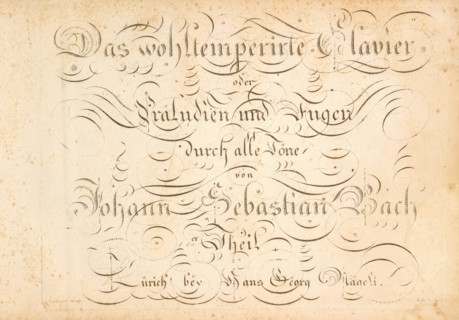 The Well-Tempered Clavier or Preludes and Fugues through all the tones by Johann Sebastian Bach,1801 Creator: Anonymous.