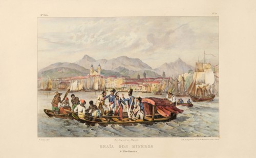 Port of the Mineiros in Rio de Janeiro. From "Voyage pittoresque dans le Brésil", 1835. Creator: Rugendas, Johann Moritz (1802-1858).