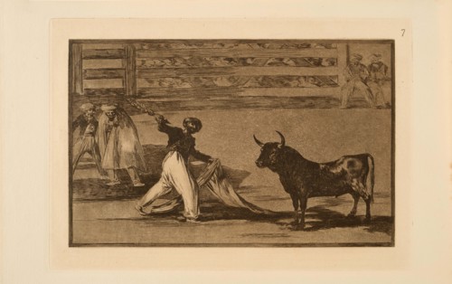 La Tauromaquia: Origin of the Harpoons or Banderillas, 1815-1816. Creator: Goya, Francisco, de (1746-1828).
