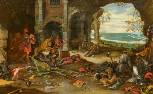 Allegorical depiction of the struggle in Europe, ca 1648. Creator: Brueghel, Jan, the Younger (1601-1678).