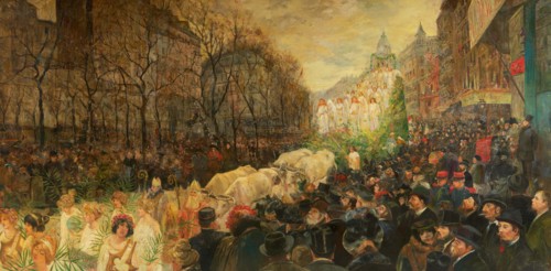 Promenade de la vache enragée, ca 1897. Creator: Abel-Truchet, Louis (1857-1918).