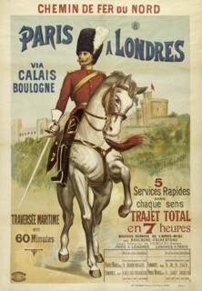 Chemin de fer du Nord. Paris à Londres via Calais, 1890. Creator: Gray (Boulanger), Henri (1858-1924).
