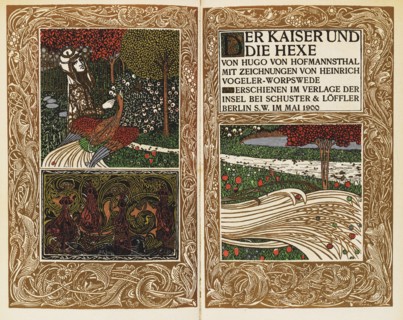 Title page of "Der Kaiser und die Hexe (The Emperor and the Witch)" by Hugo von Hofmannsthal, 1900. Creator: Vogeler, Heinrich (1872-1942).