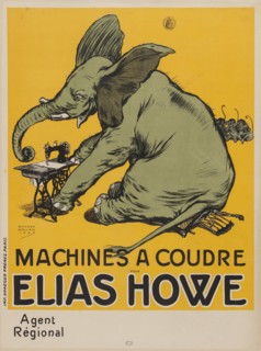 Machine à coudre Elias Howe, 1906. Creator: Wallace, Richard William (1872-1927).