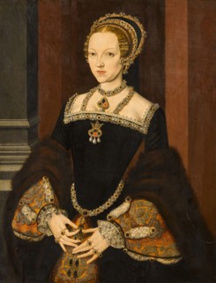 Portrait of Katherine Parr (1512-1548), Queen of England and Ireland , 1547. Creator: Master John (active 1544-1545).