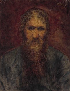 Portrait of Grigori Yefimovich Rasputin (1869-1916), 1914. Creator: Krarup, Theodora  .
