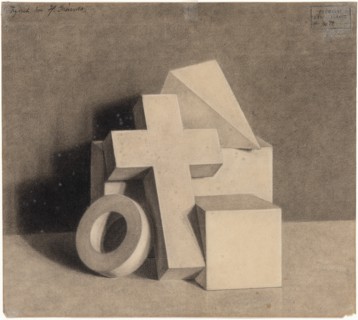 Still Life with Geometric Models, 1879. Creator: Hammershøi, Vilhelm (1864-1916).