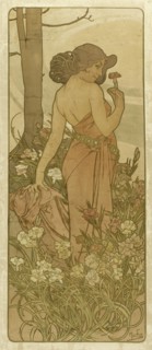 The carnation (From the Series Flowers), 1898. Creator: Mucha, Alfons Marie (1860-1939).