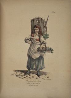 Fruit seller. From the Series "Cris de Paris" (The Cries of Paris), 1815. Creator: Vernet, Carle (1758-1836).