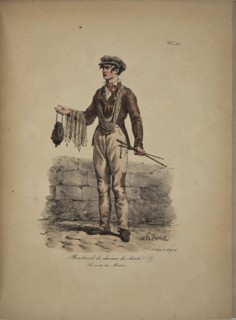 Safety Chains Seller. From the Series "Cris de Paris" (The Cries of Paris), 1815. Creator: Vernet, Carle (1758-1836).
