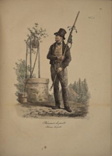 Well scrubber. From the Series "Cris de Paris" (The Cries of Paris), 1815. Creator: Vernet, Carle (1758-1836).