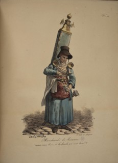 Herbal tea seller. From the Series "Cris de Paris" (The Cries of Paris), 1815. Creator: Vernet, Carle (1758-1836).