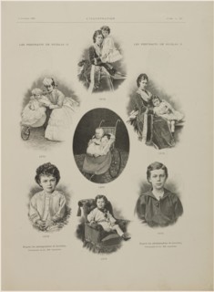 Portraits of Emperor Nicholas II from the period from 1869 to 1875, 1896. Creator: Anonymous.
