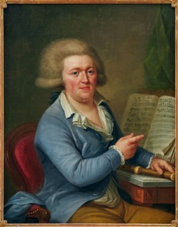 Portrait of the composer Francesco Antonio Uttini (1723-1795) , 1780. Creator: Wertmüller, Adolf Ulrik (1751-1811).