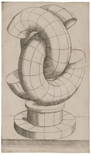 Perspective Study with Three C-Shaped Bodies Pushed into Each Other, 1567. Creator: Zündt, Mathis (1498-1572/81).