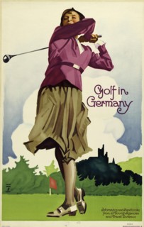 Golf in Germany, c. 1930. Creator: Hohlwein, Ludwig (1874-1949).