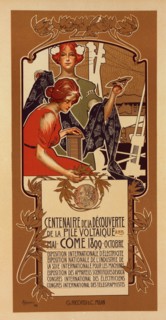 100th anniversary of the discovery of the voltaic column, 1899. Creator: Hohenstein, Adolfo (1854-1928).