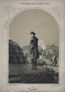 Admiral Pavel Nakhimov at the bastion, 1855. Creator: Timm, Wassili (George Wilhelm) (1820-1895).