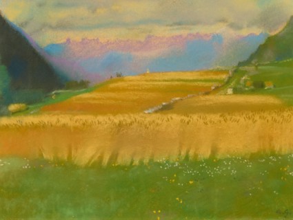 Campi di grano (cornfields), 1945. Creator: Giacometti, Augusto (1877-1947).