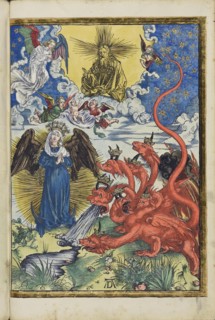 The woman clothed with the sun and the seven-headed dragon, 1511. Creator: Dürer, Albrecht (1471-1528).