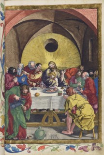 Christ's Last Supper with his disciples. From the Great Passion (Passio domini nostri Jesu), 1511. Creator: Dürer, Albrecht (1471-1528).