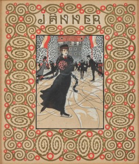 The ice skater. Monthly newsletter: January. Creator: Krenek, Carl (1880-1949).