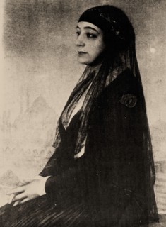 Portrait of Huda Sharawi (1879-1947). Creator: Unknown photographer.