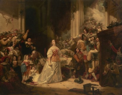 Capture, trial and death of Charles I, Mid-19th centur. Creator: Arienti, Carlo (1801-1873).